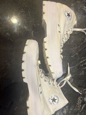 Converse Lug Sole High Top Sneakers - White